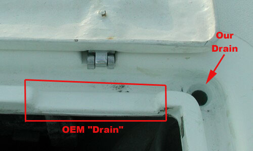 New and Prout Catamarans Hatch Drain Mechanism