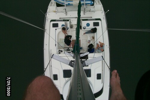 View of Rear of Prout Escale catamaran from above