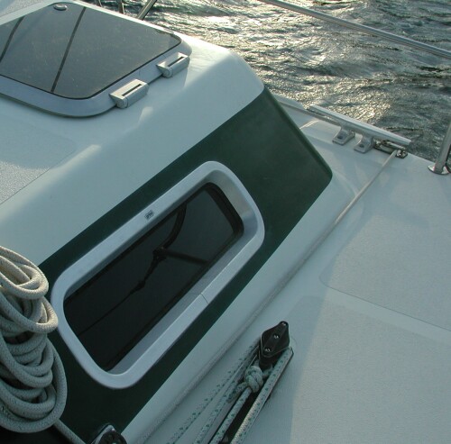 Questionable hatch placement on Prout Escale catamaran